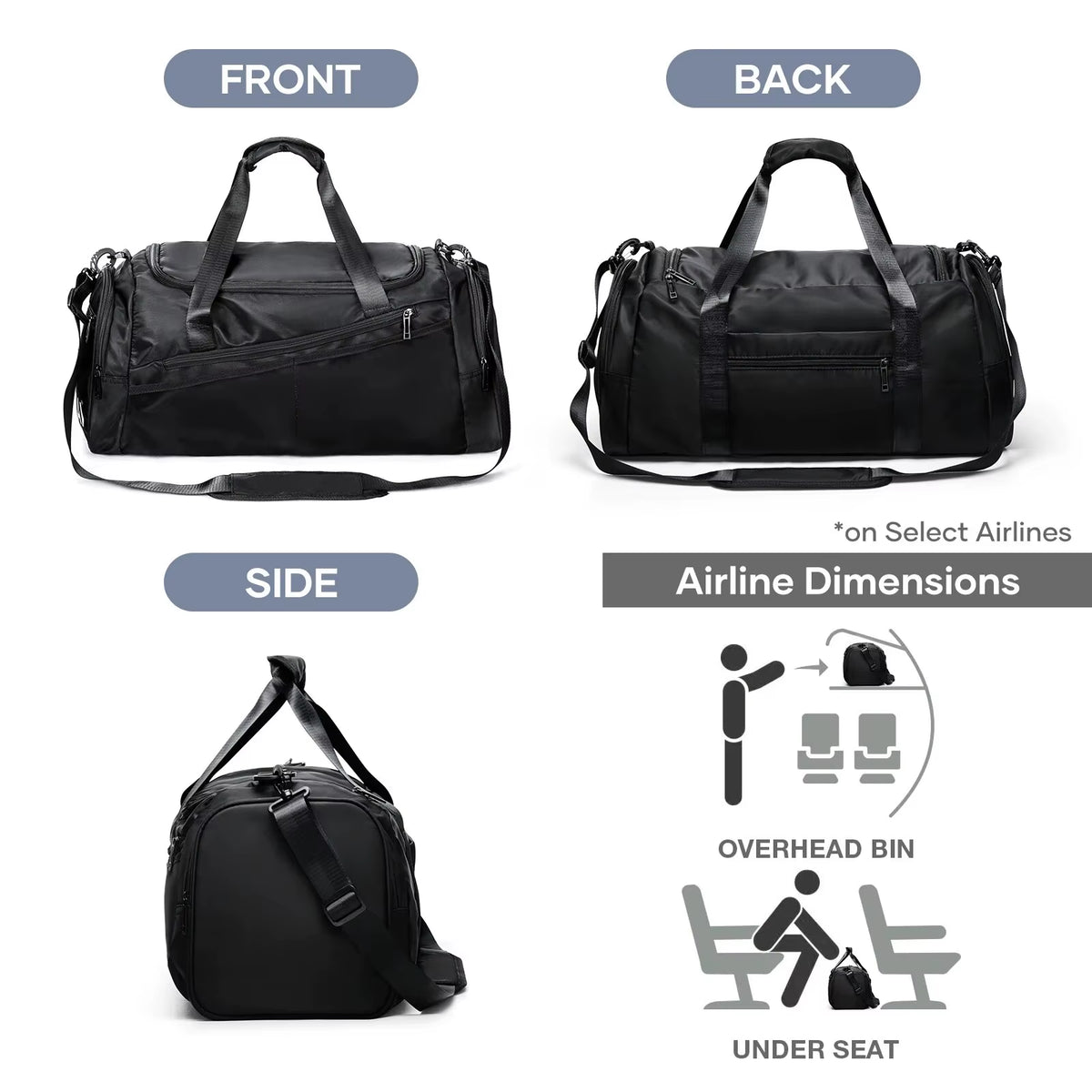 Bolso Deportivo con Compartimento para Calzado (40L)