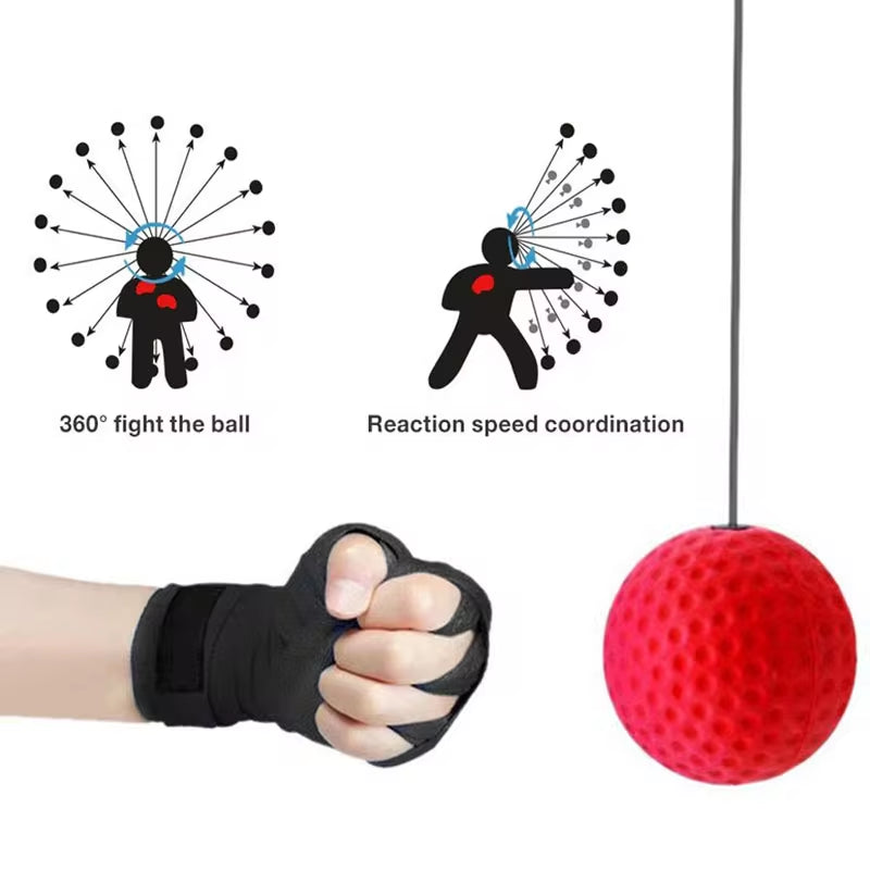 Pelota de Reflejos para Boxeo con Vincha Ajustable