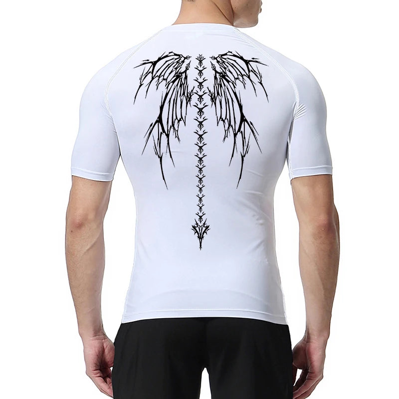 Remera de Compresión Estampada (Manga Corta)
