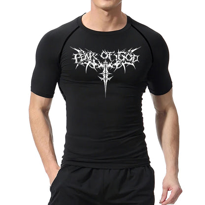 Remera de Compresión Estampada (Manga Corta)