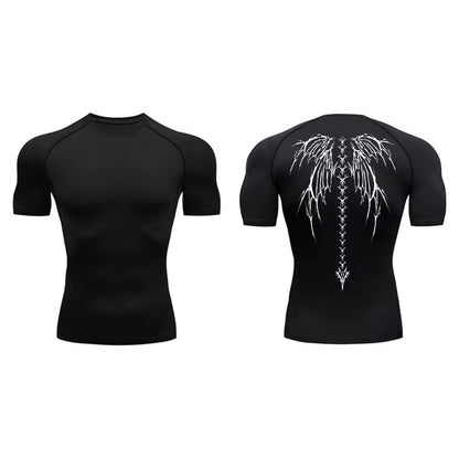 Remera de Compresión Estampada (Manga Corta)