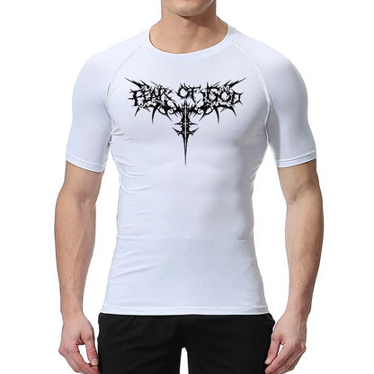 Remera de Compresión Estampada (Manga Corta)