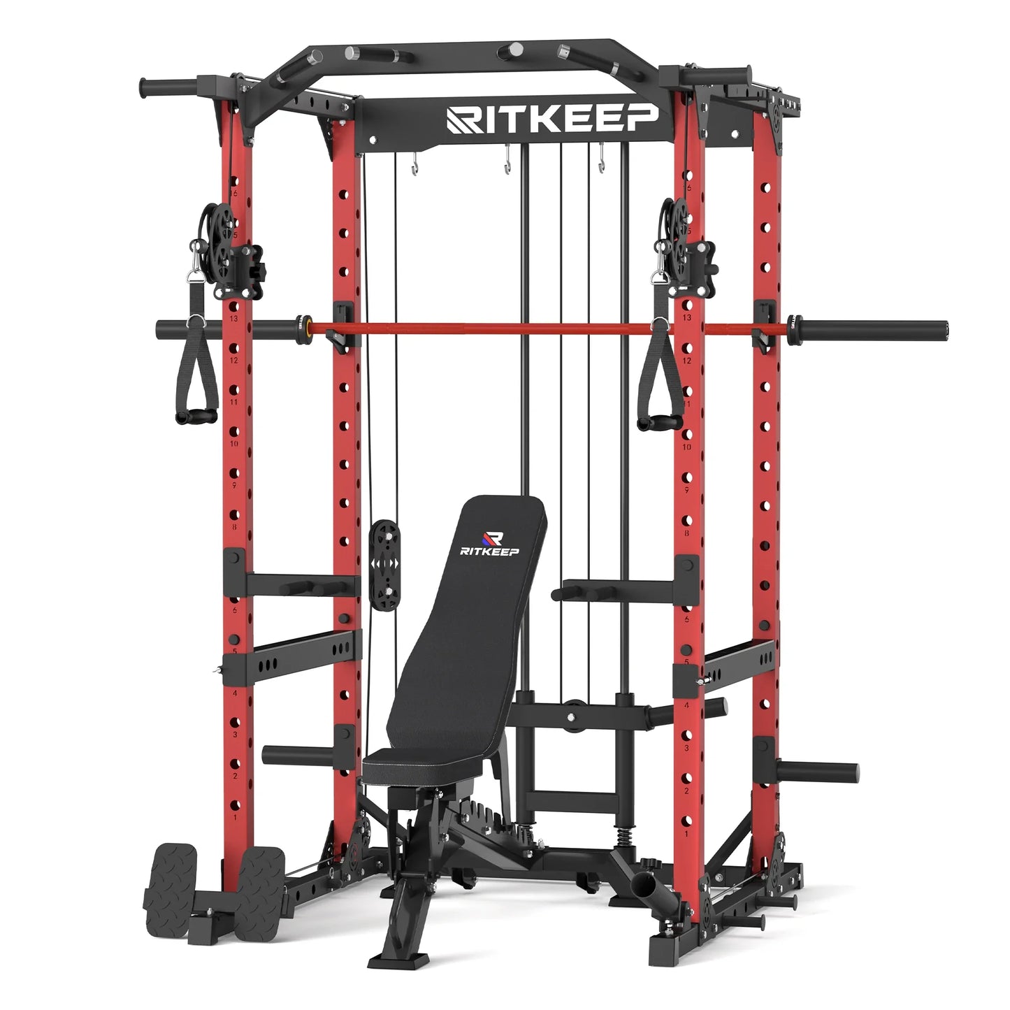 Multigimnasio Power Rack con Poleas Cruzadas 