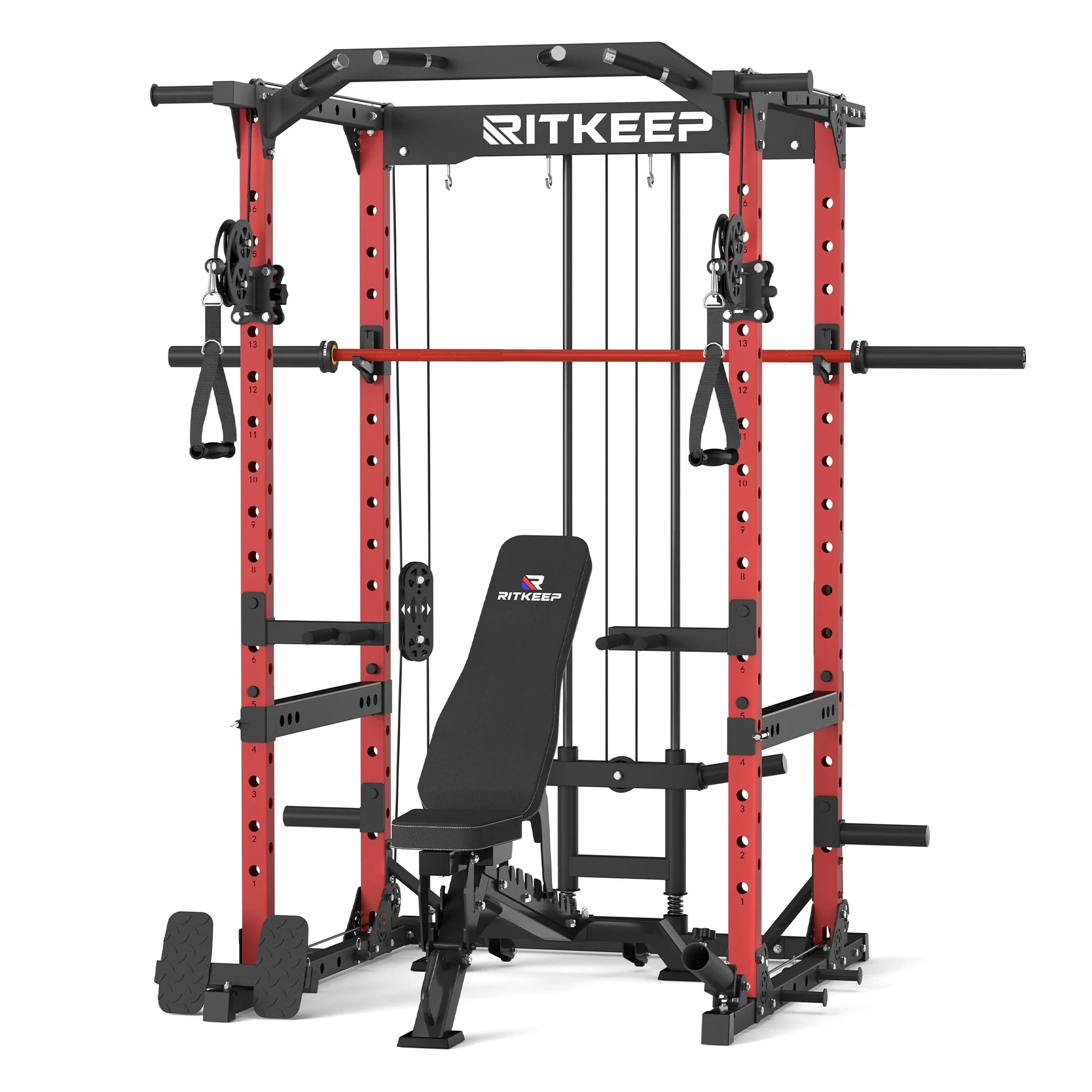 Multigimnasio Power Rack con Poleas Cruzadas 