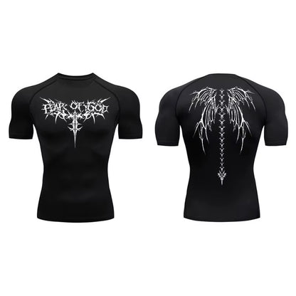 Remera de Compresión Estampada (Manga Corta)