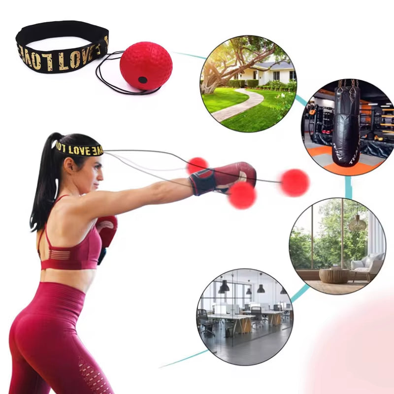 Pelota de Reflejos para Boxeo con Vincha Ajustable