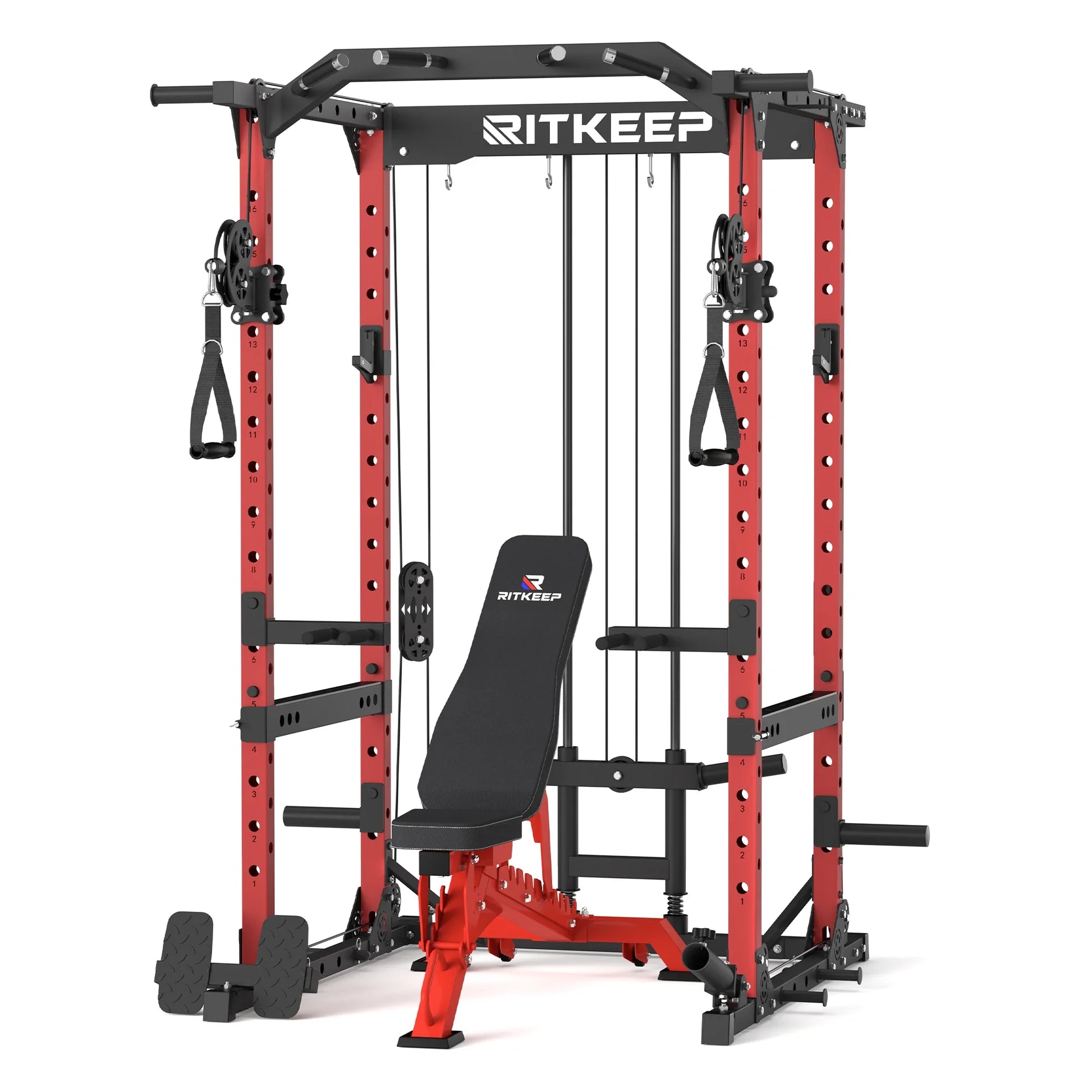 Multigimnasio Power Rack con Poleas Cruzadas 