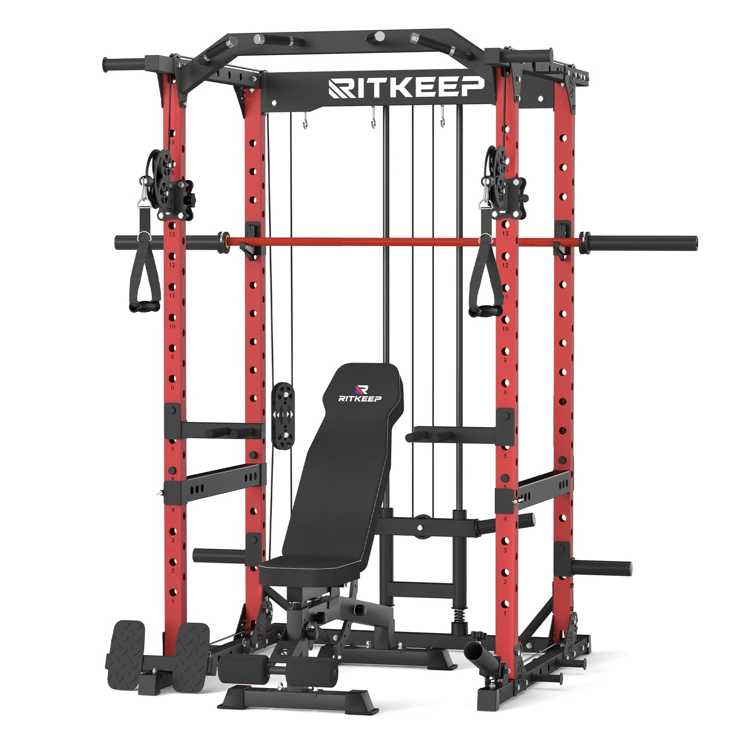 Multigimnasio Power Rack con Poleas Cruzadas 