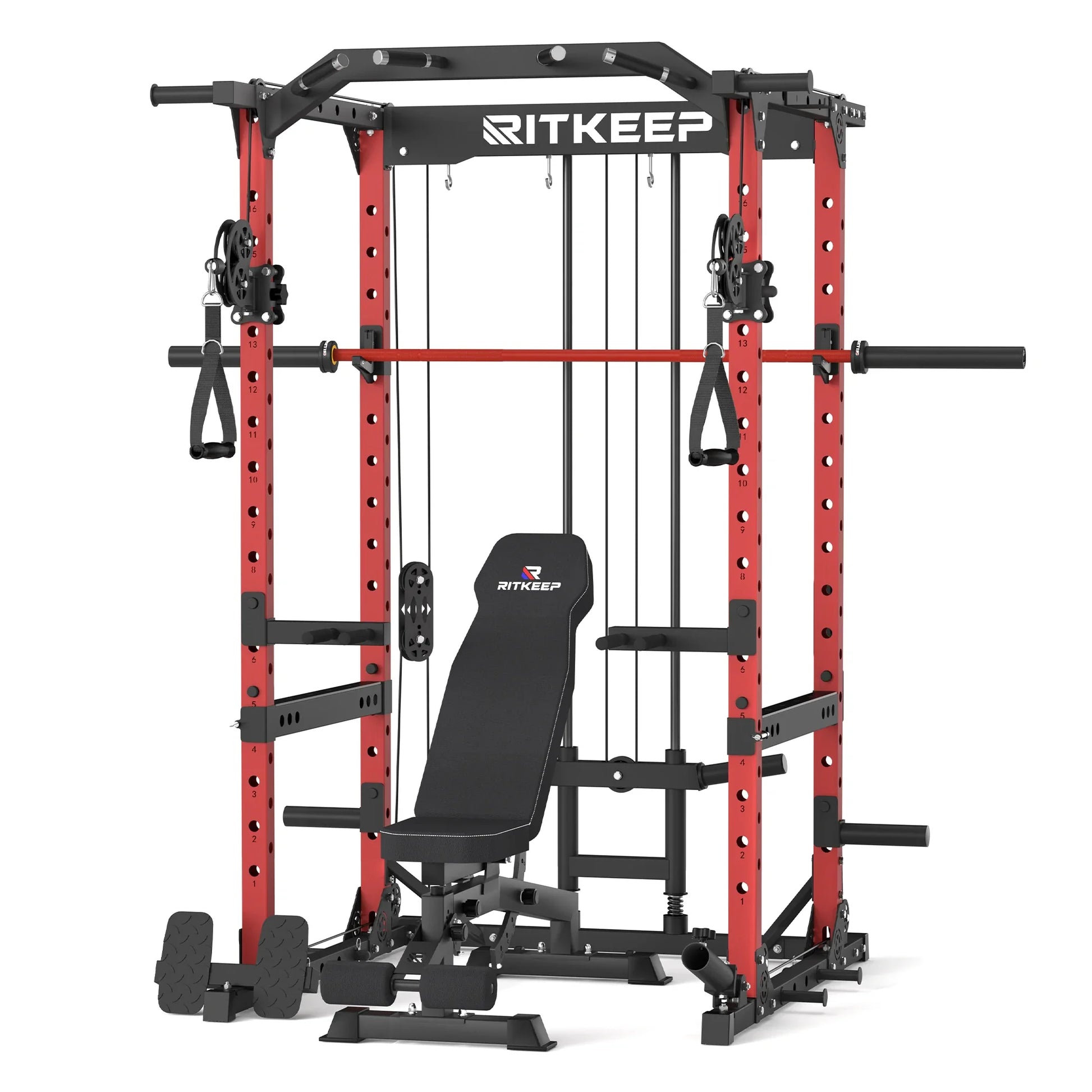 Multigimnasio Power Rack con Poleas Cruzadas 