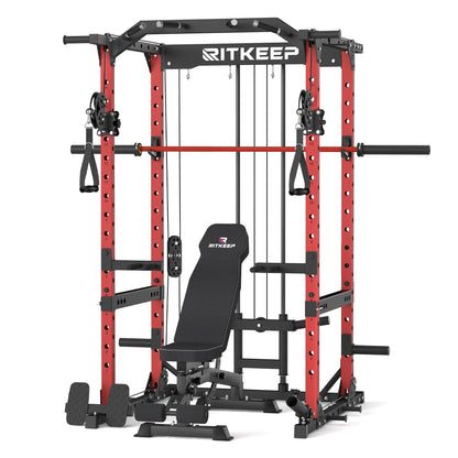 Multigimnasio Power Rack con Poleas Cruzadas 