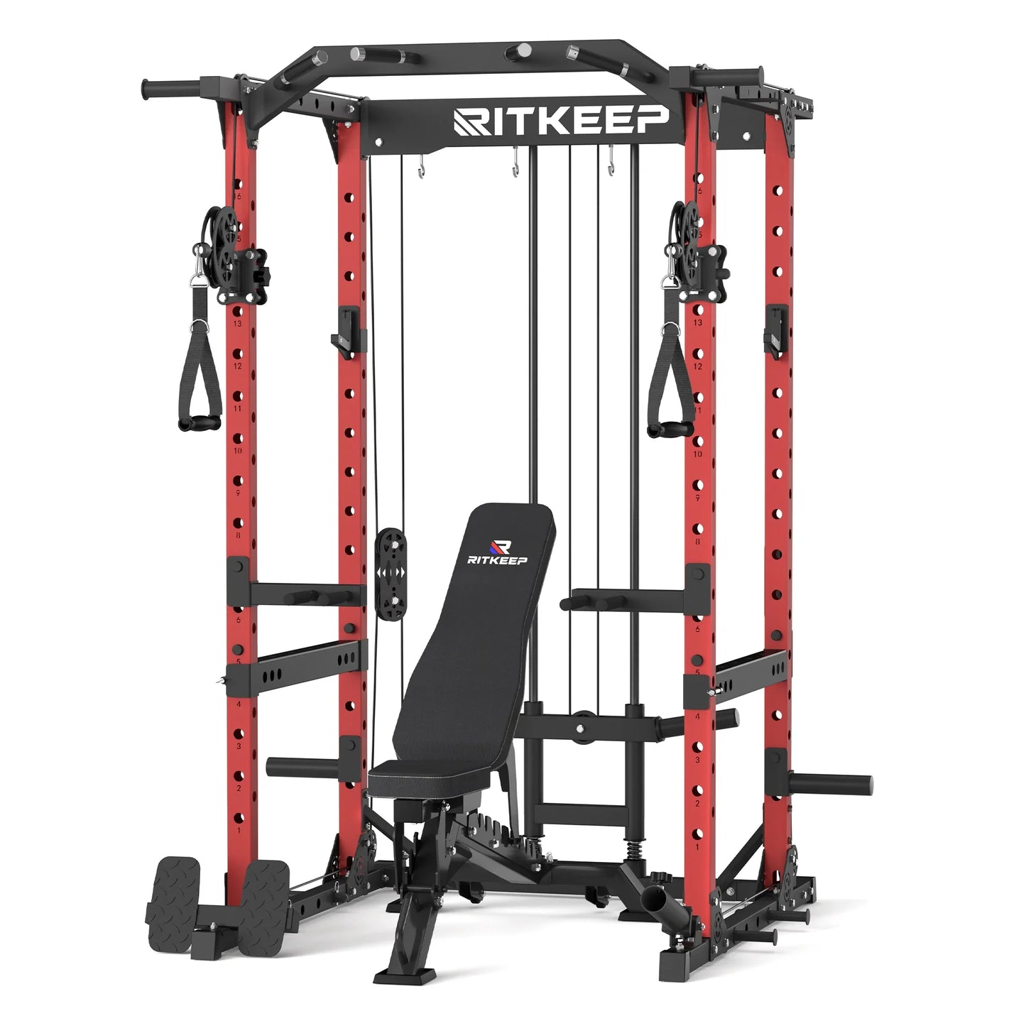 Multigimnasio Power Rack con Poleas Cruzadas 