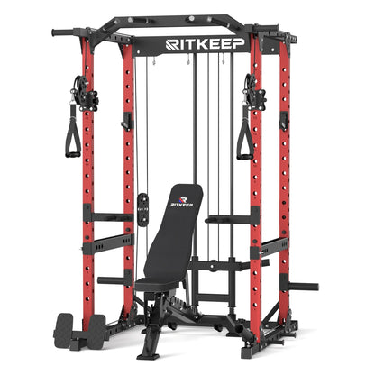 Multigimnasio Power Rack con Poleas Cruzadas 