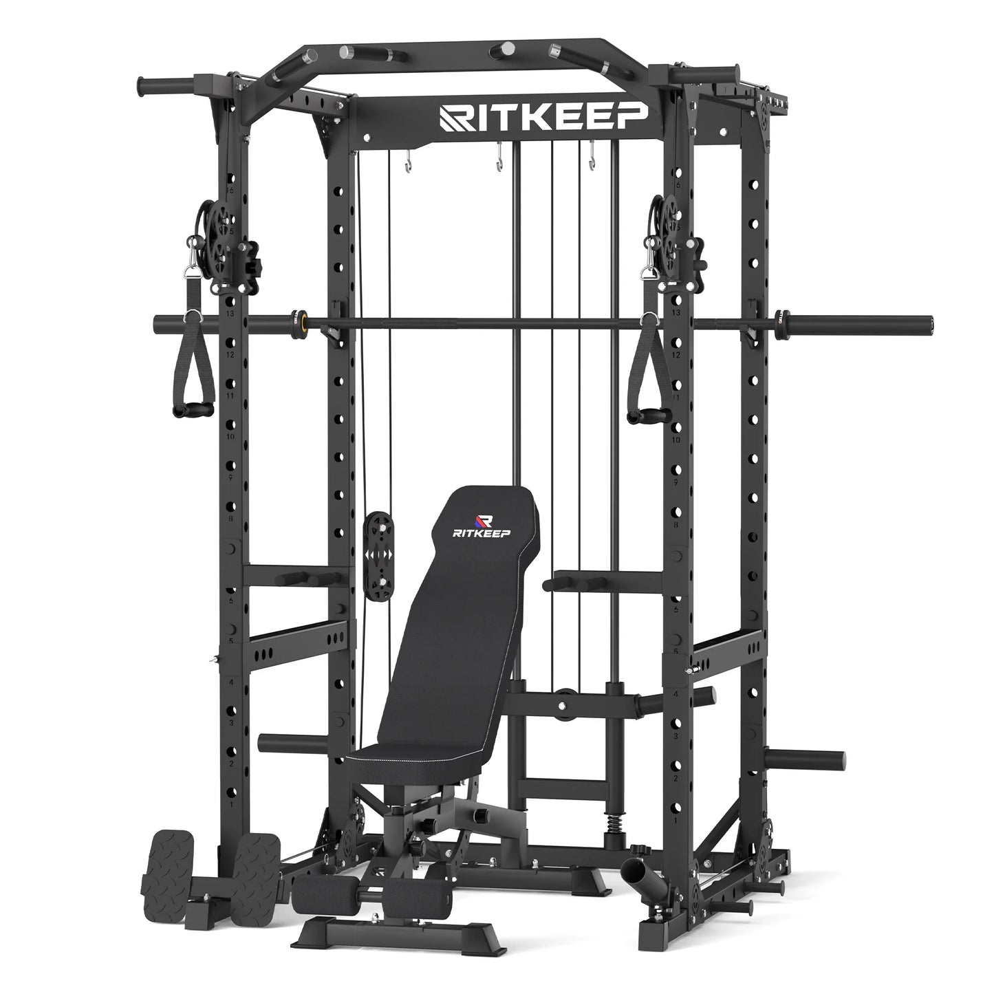 Multigimnasio Power Rack con Poleas Cruzadas 
