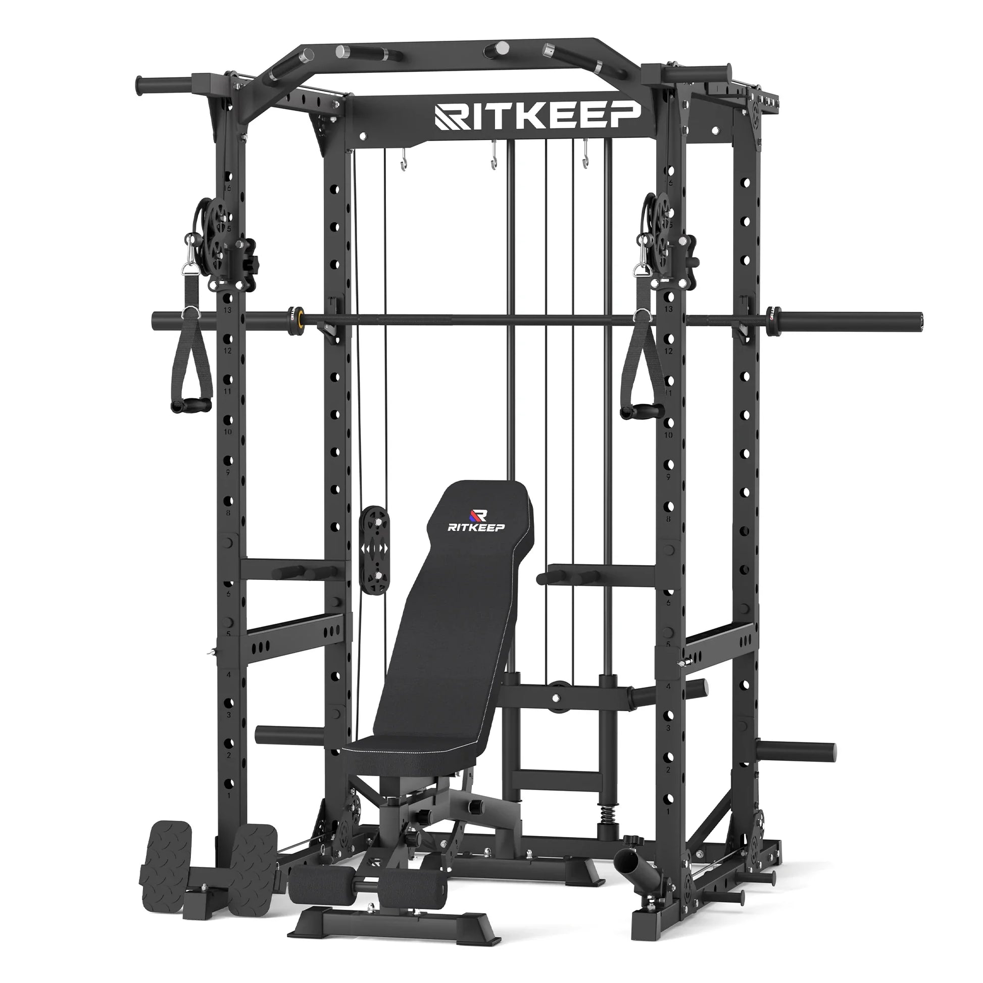 Multigimnasio Power Rack con Poleas Cruzadas 