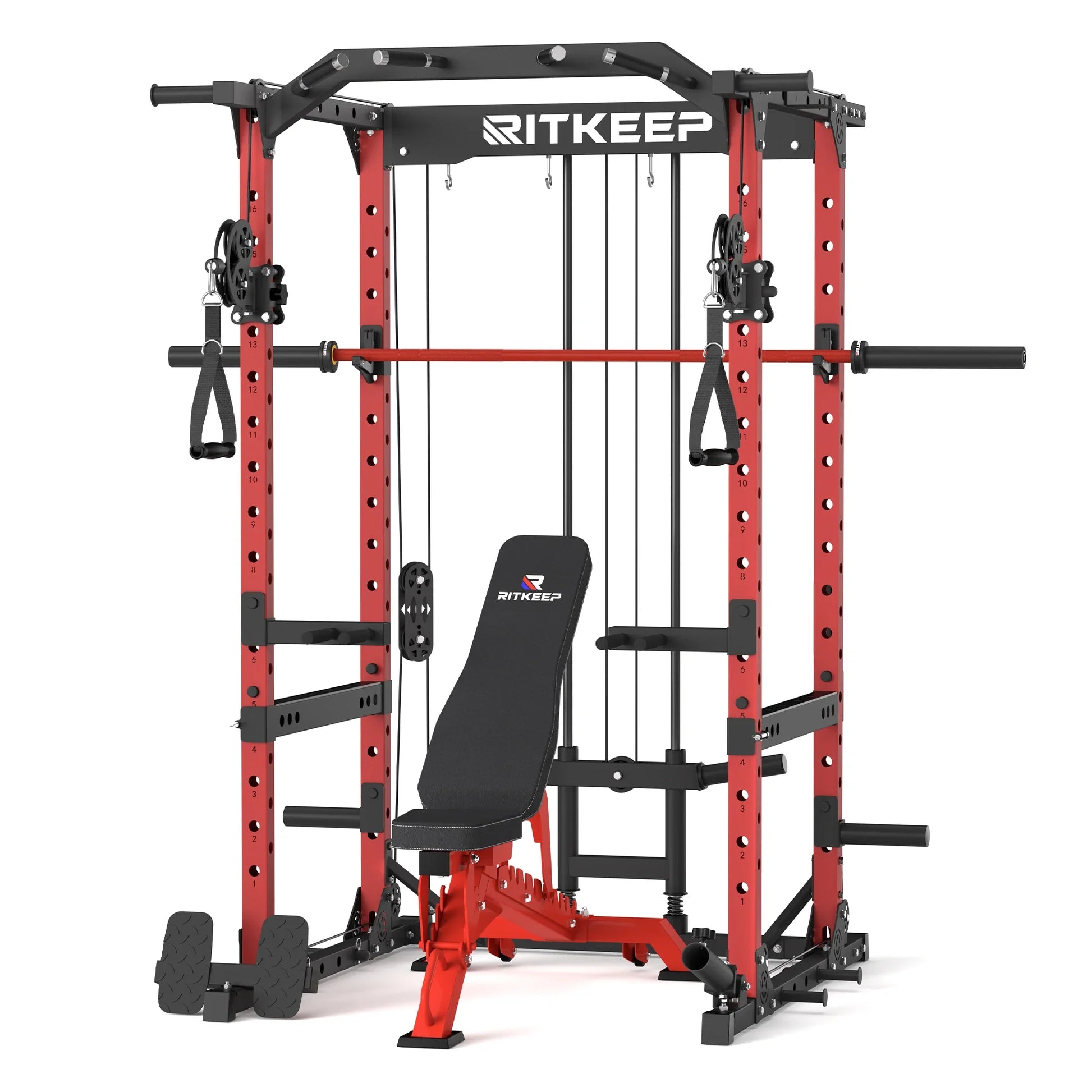 Multigimnasio Power Rack con Poleas Cruzadas 