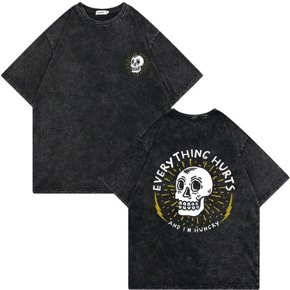 Remera Oversize Vintage (Skeleton Pump Cover)