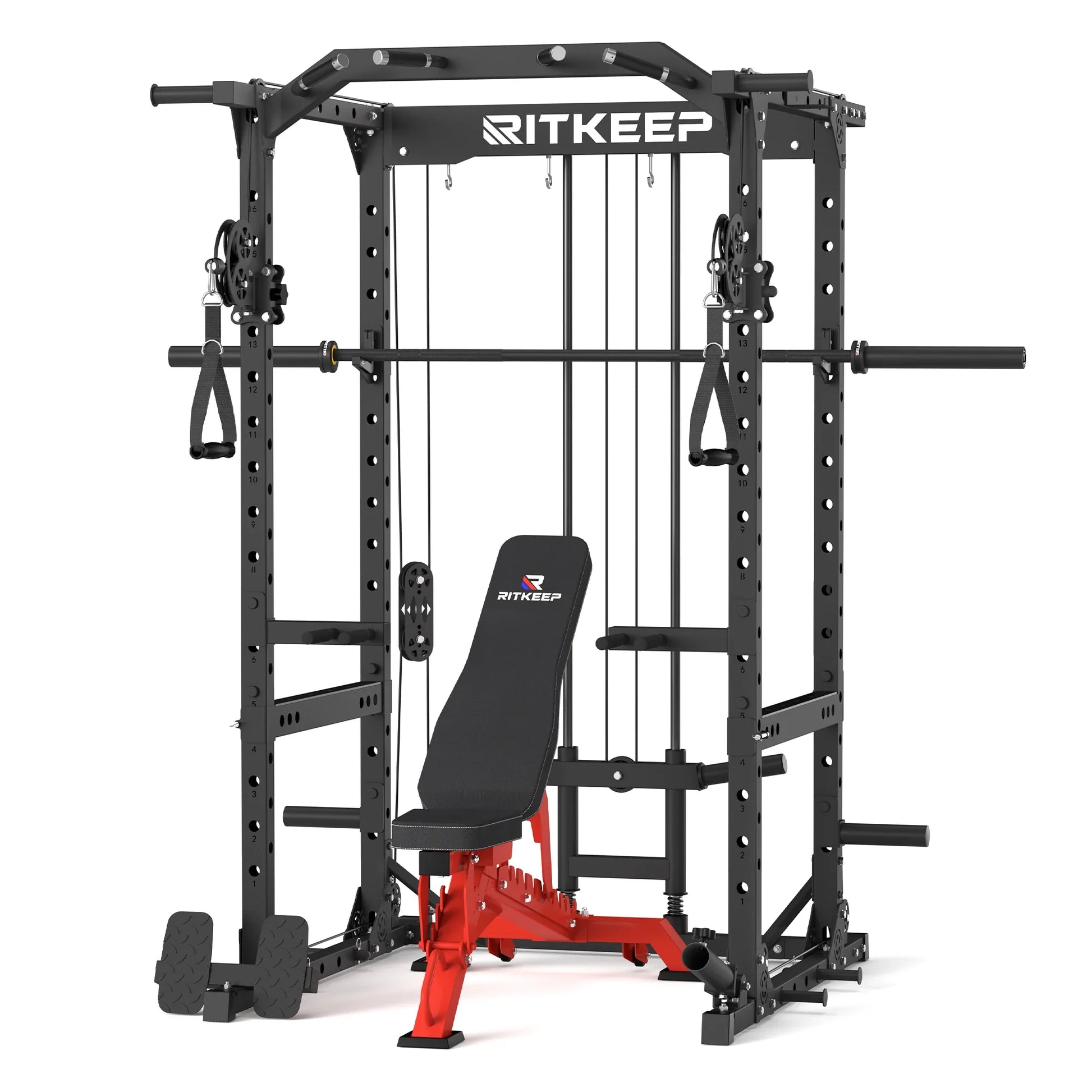 Multigimnasio Power Rack con Poleas Cruzadas 