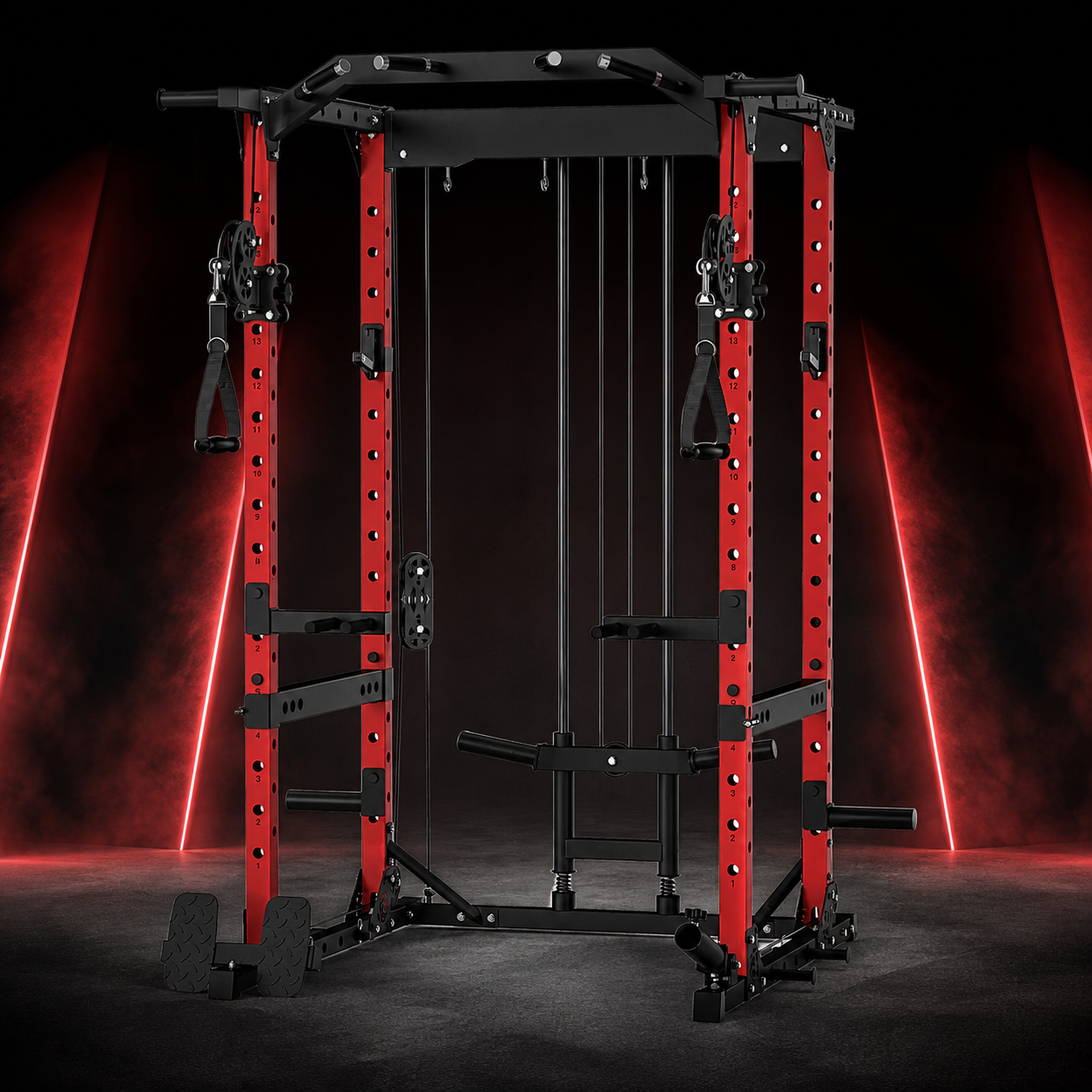 Power Rack with Cross Pulleys