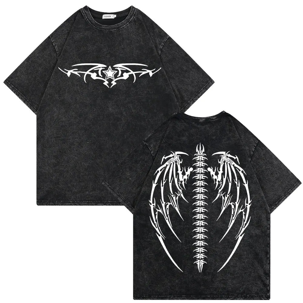Remera Oversize Vintage (Skeleton Pump Cover)