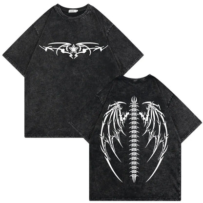 Remera Oversize Vintage (Skeleton Pump Cover)