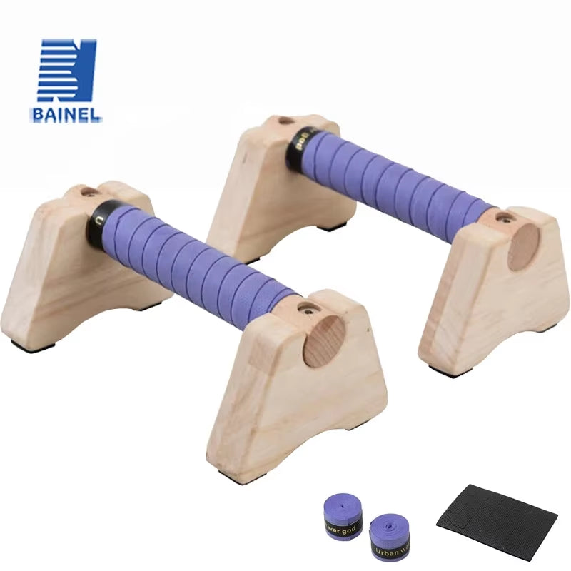 Wooden Push-Up Stand Non-Slippush up Bar Handles Fitness Pushup Board Calisthenics Parallettes Bar Exercise Equipment for Home