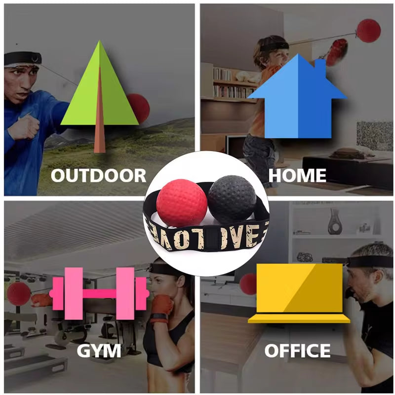 Pelota de Reflejos para Boxeo con Vincha Ajustable