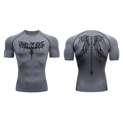 Remera de Compresión Estampada (Manga Corta)