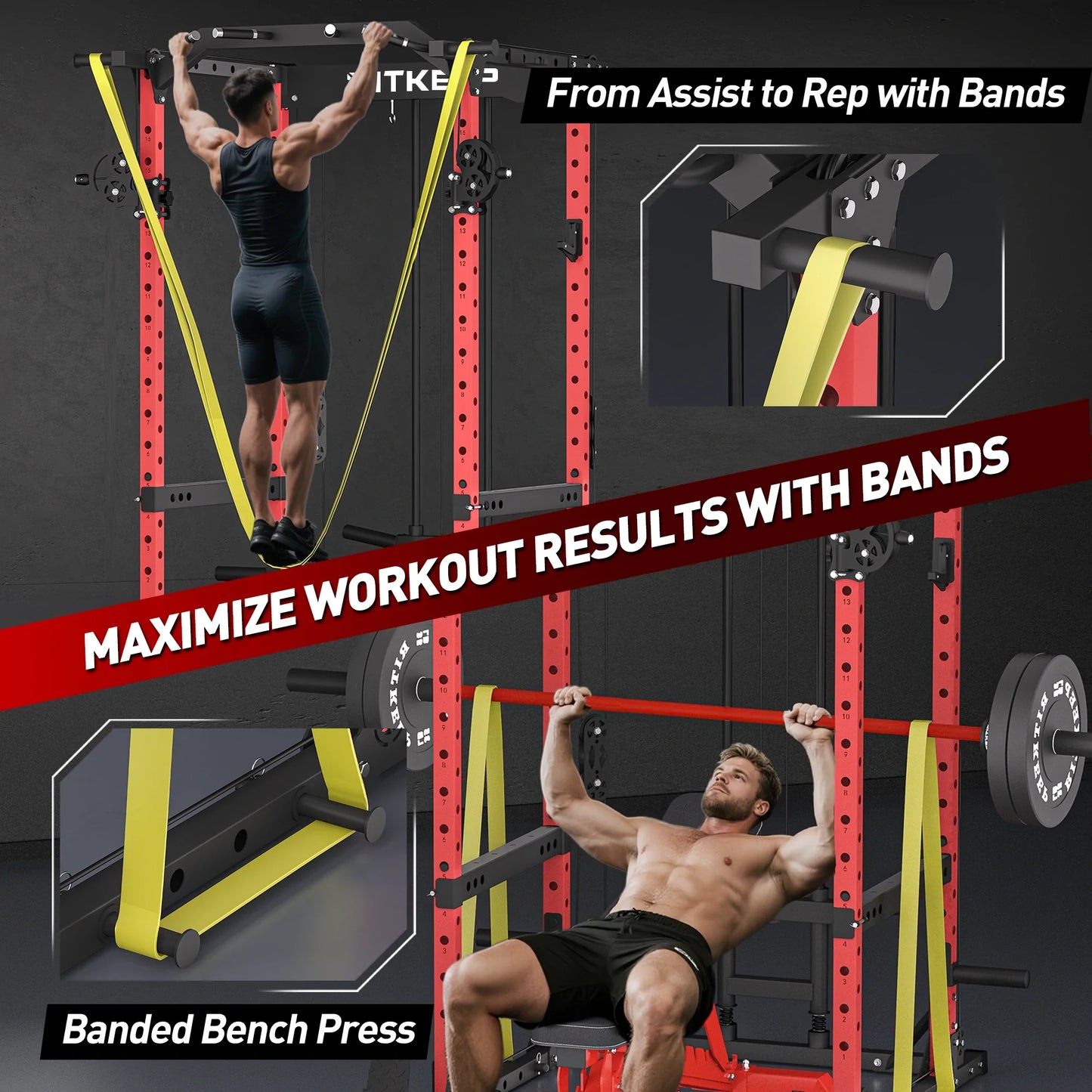 Multigimnasio Power Rack con Poleas Cruzadas 