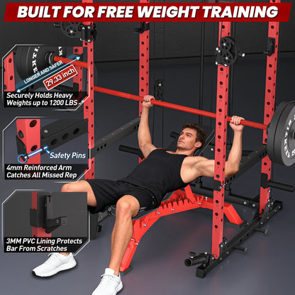 Multigimnasio Power Rack con Poleas Cruzadas 