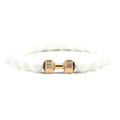 Pulsera Fitness con Mancuerna (Piedras Naturales)