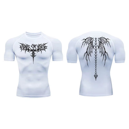 Remera de Compresión Estampada (Manga Corta)