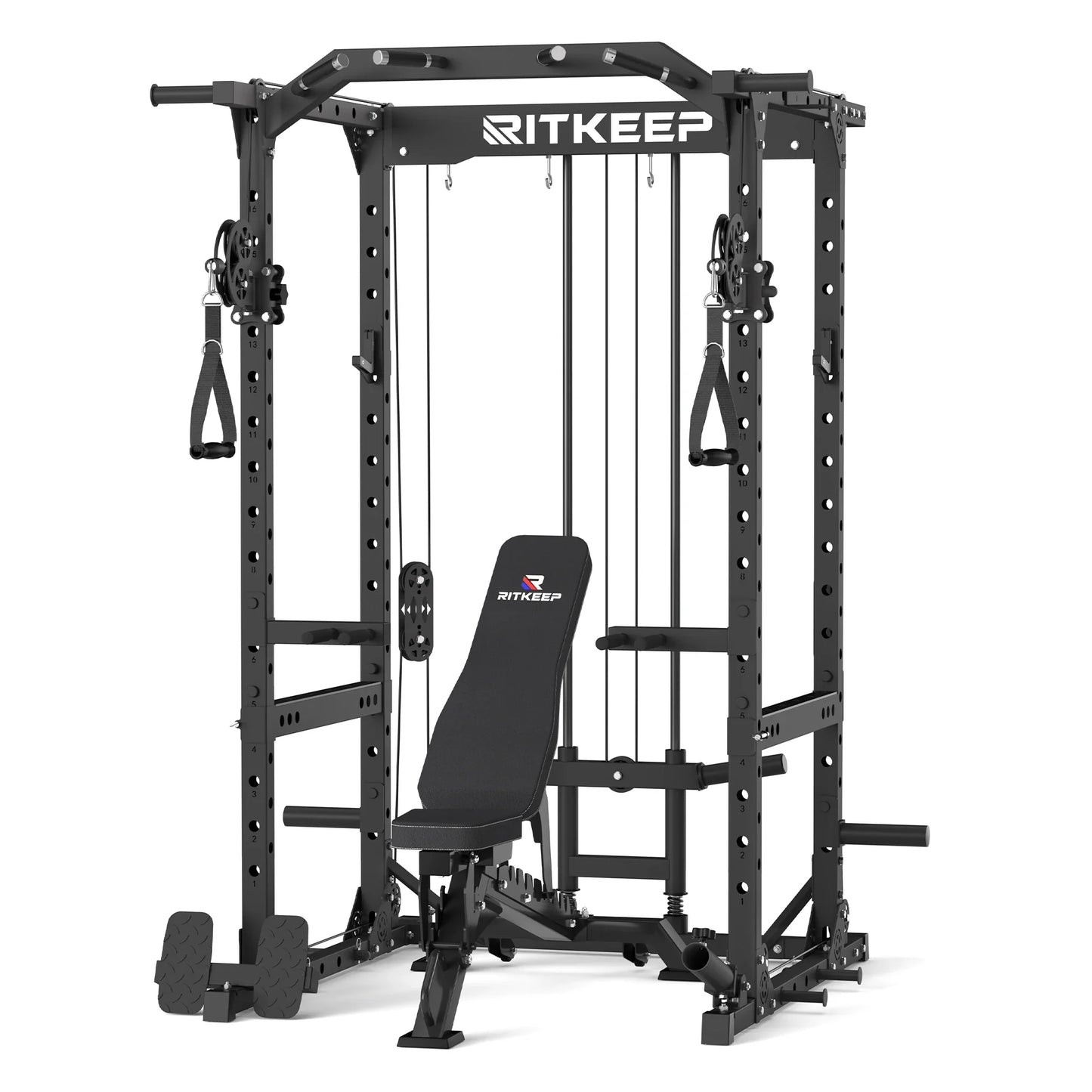 Multigimnasio Power Rack con Poleas Cruzadas 