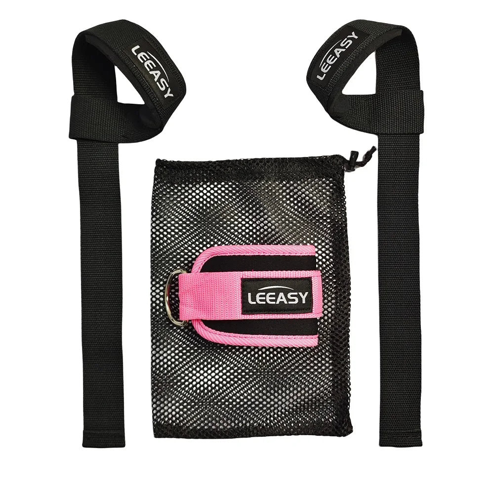 Lifting Straps Gym Ankle Shackles Bodybuilding Deadlift Powerlifting Belt and Sport Cuff Sports Safety Support Training Straps