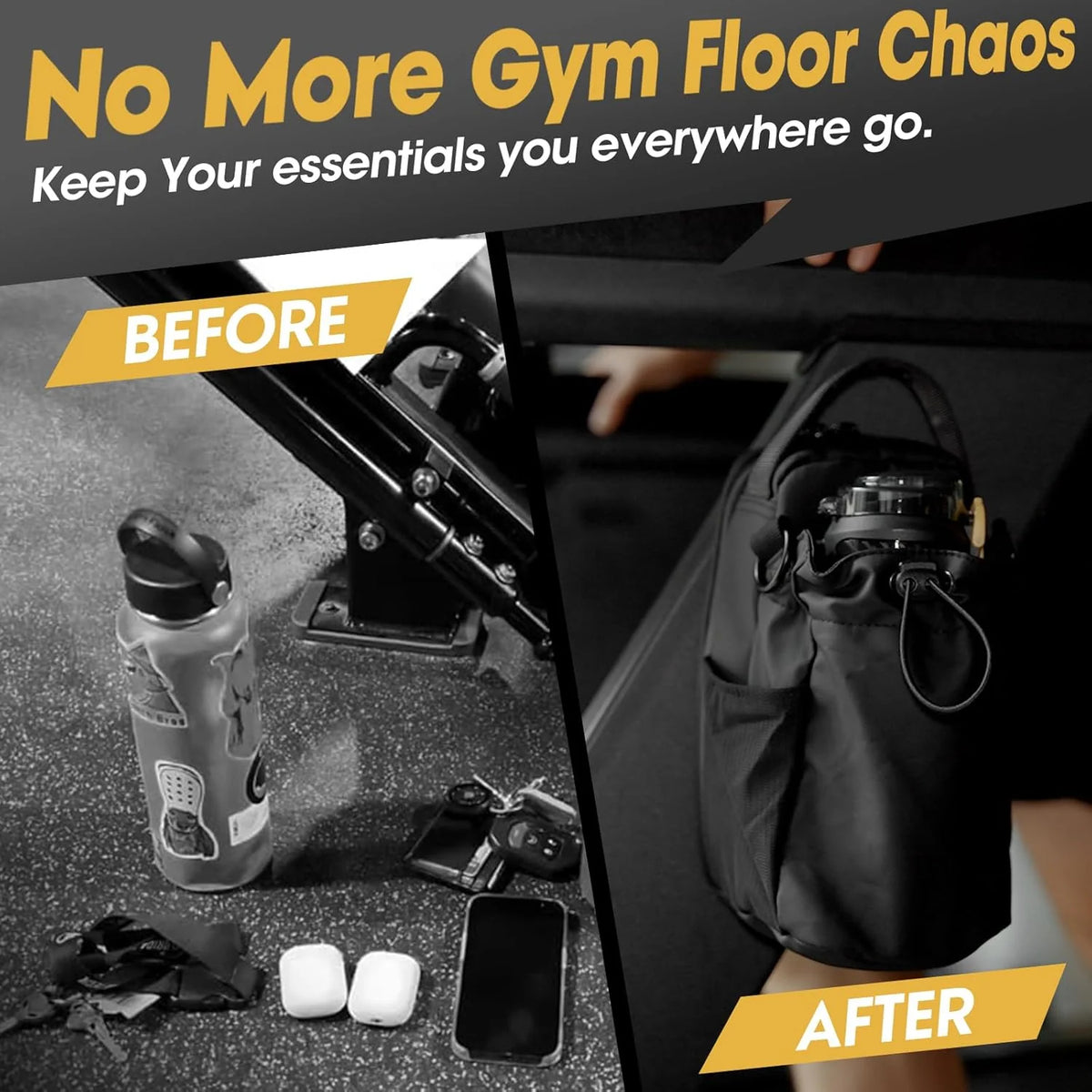 Bolso Magnético para Gimnasio (Organizador de Rack)