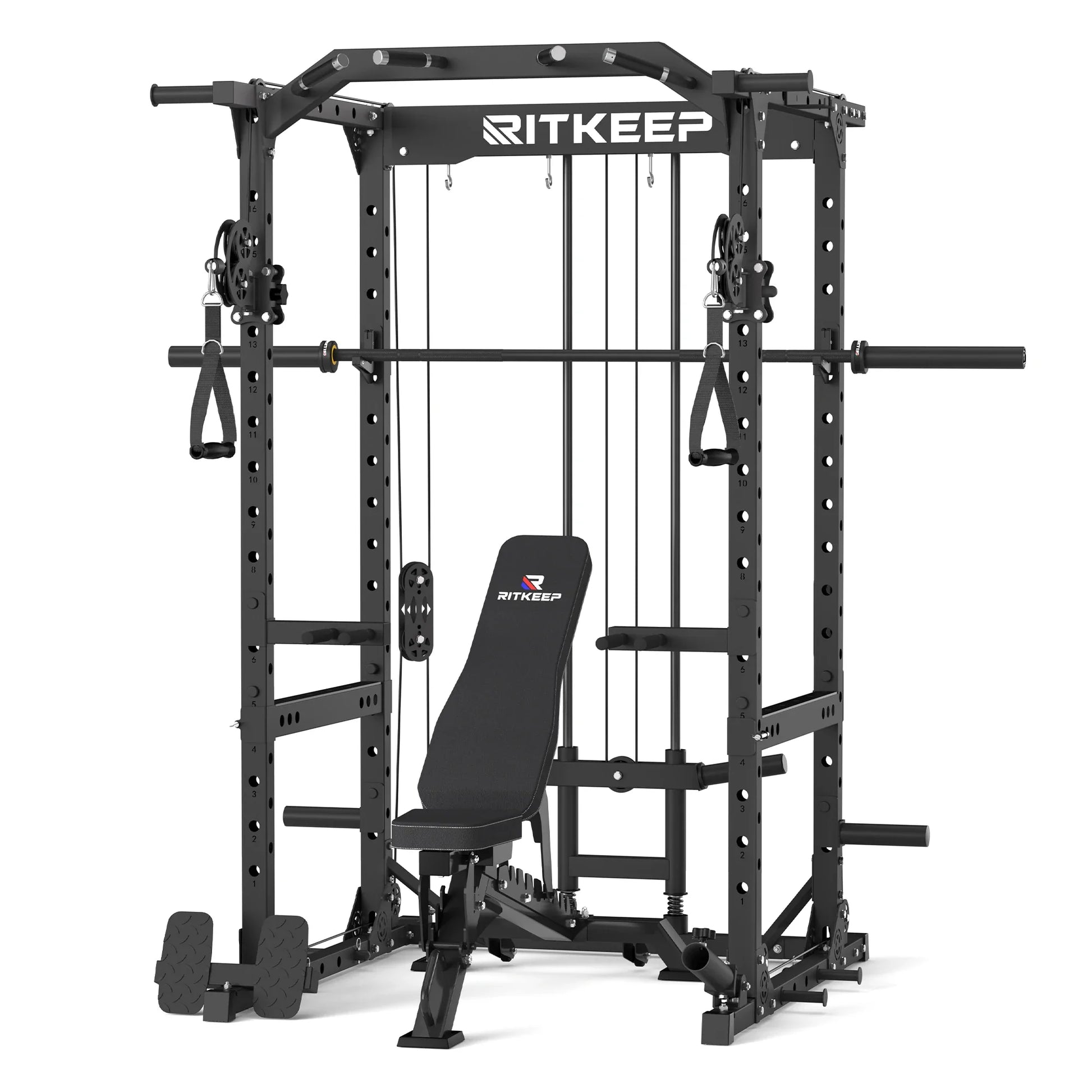Multigimnasio Power Rack con Poleas Cruzadas 