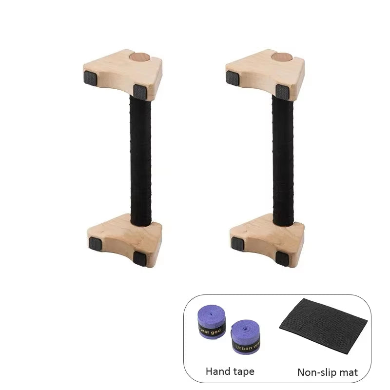 Wooden Push-Up Stand Non-Slippush up Bar Handles Fitness Pushup Board Calisthenics Parallettes Bar Exercise Equipment for Home