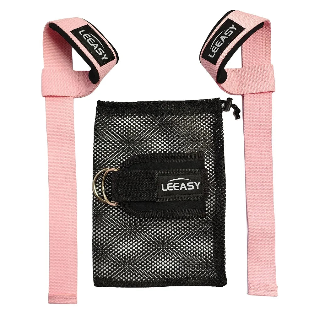 Lifting Straps Gym Ankle Shackles Bodybuilding Deadlift Powerlifting Belt and Sport Cuff Sports Safety Support Training Straps