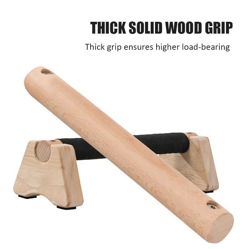 Wooden Push-Up Stand Non-Slippush up Bar Handles Fitness Pushup Board Calisthenics Parallettes Bar Exercise Equipment for Home