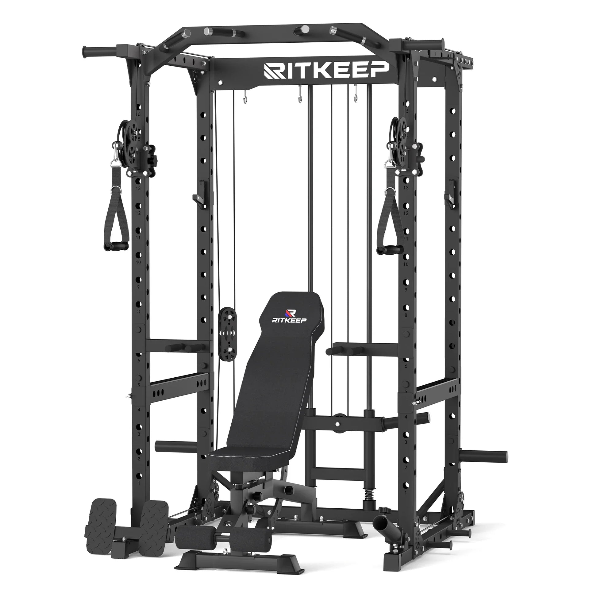 Multigimnasio Power Rack con Poleas Cruzadas 