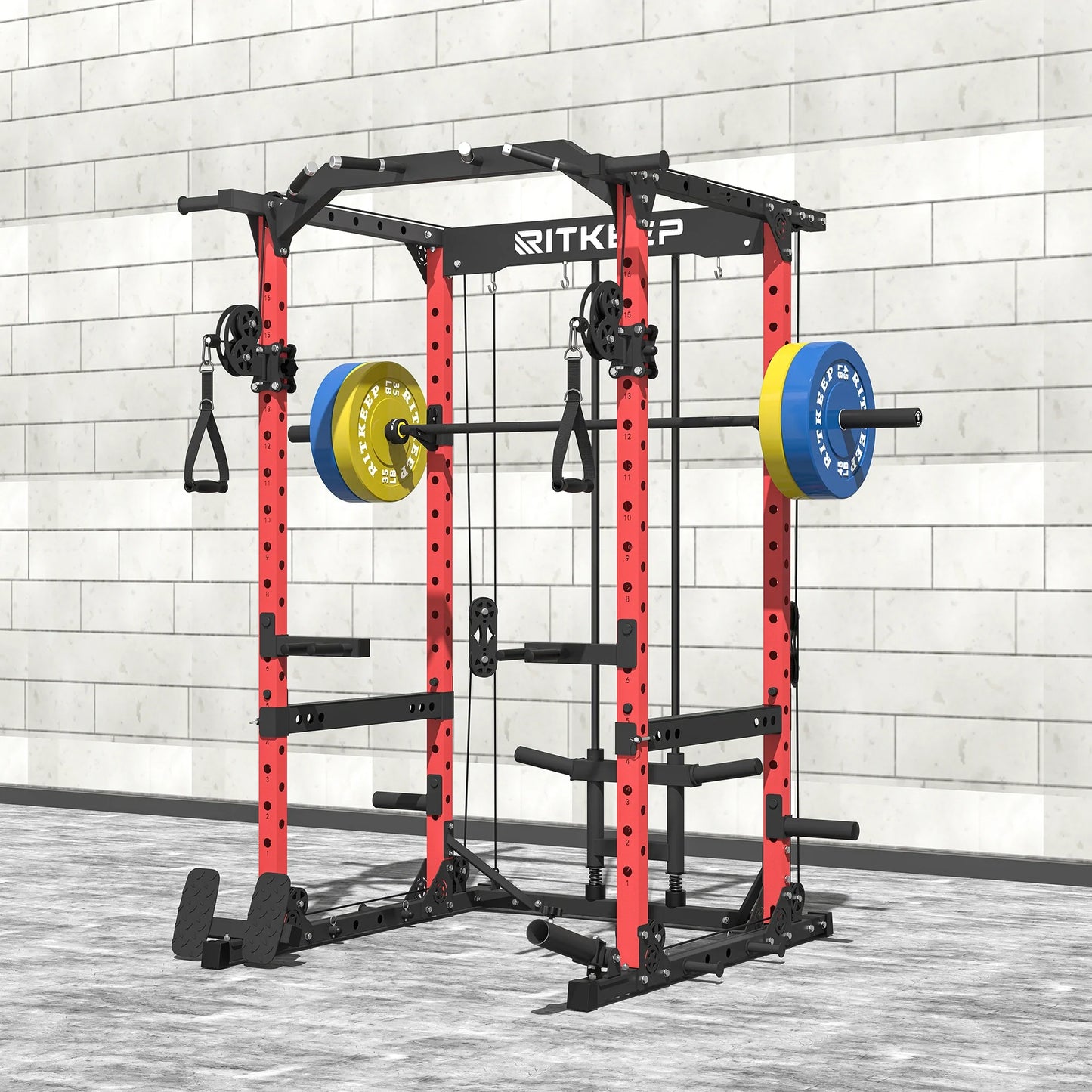 Multigimnasio Power Rack con Poleas Cruzadas 