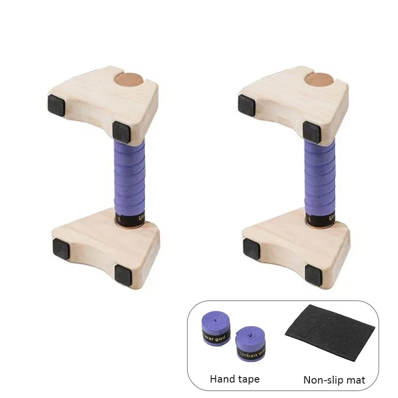 Wooden Push-Up Stand Non-Slippush up Bar Handles Fitness Pushup Board Calisthenics Parallettes Bar Exercise Equipment for Home