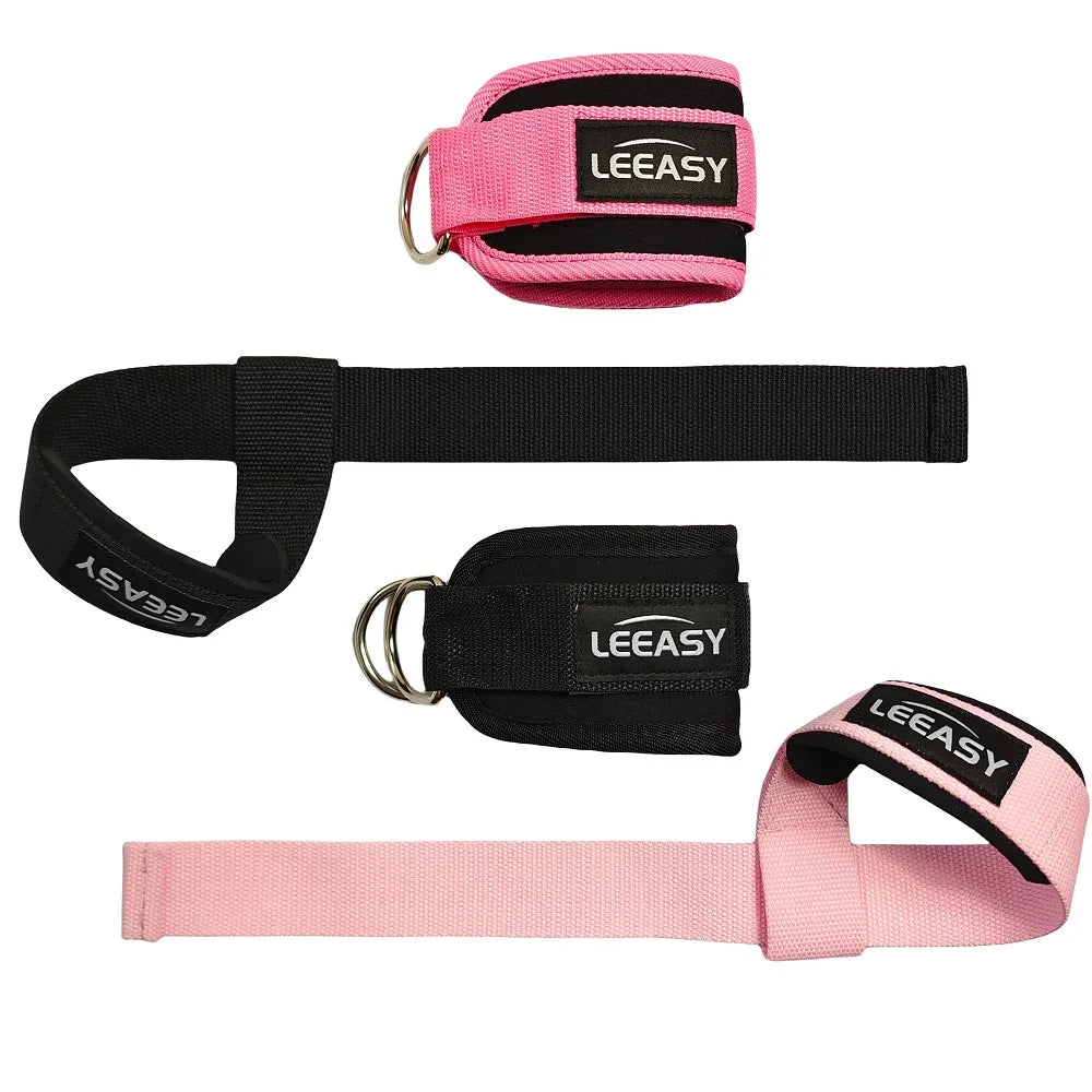 Lifting Straps Gym Ankle Shackles Bodybuilding Deadlift Powerlifting Belt and Sport Cuff Sports Safety Support Training Straps