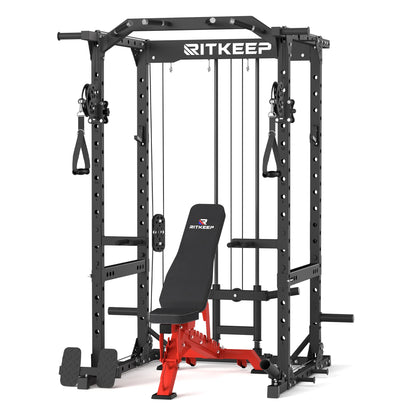 Multigimnasio Power Rack con Poleas Cruzadas 