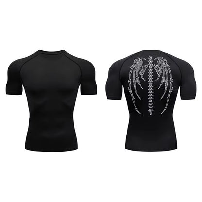 Remera de Compresión Estampada (Manga Corta)