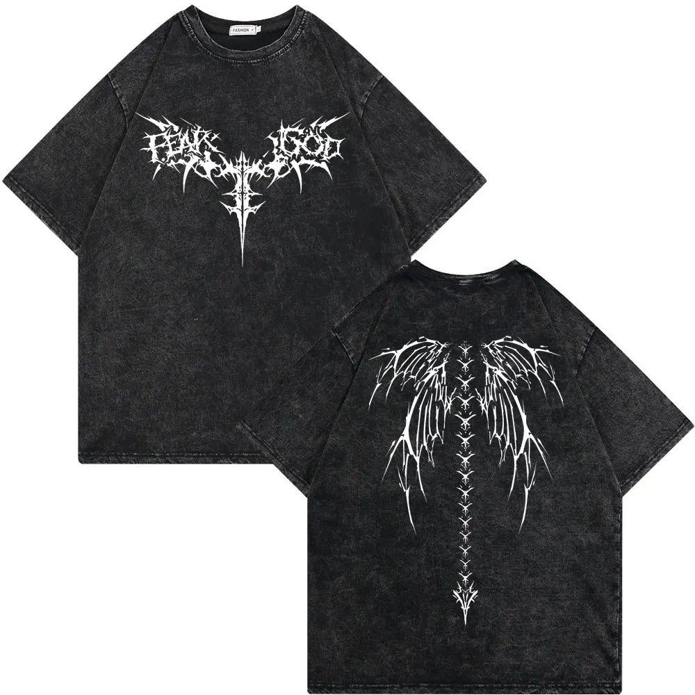 Remera Oversize Vintage (Skeleton Pump Cover)