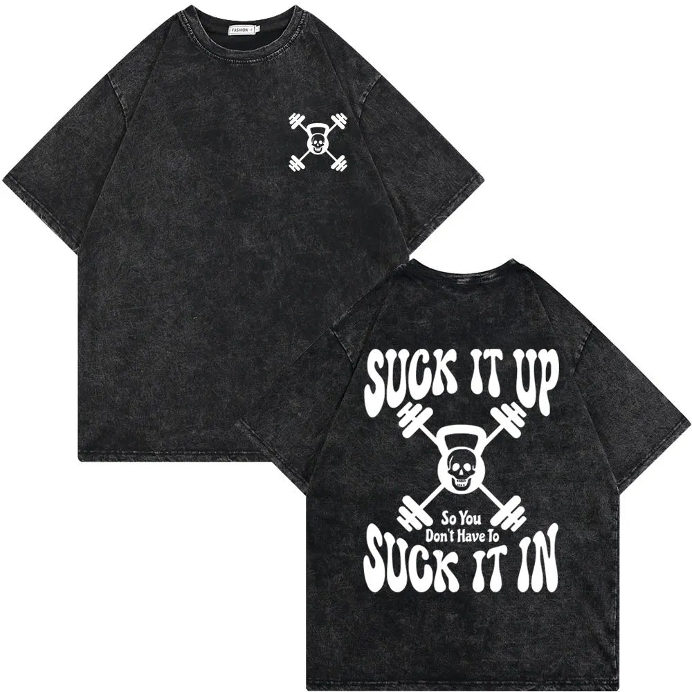 Remera Oversize Vintage (Skeleton Pump Cover)