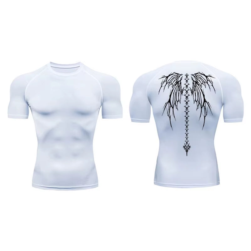 Remera de Compresión Estampada (Manga Corta)