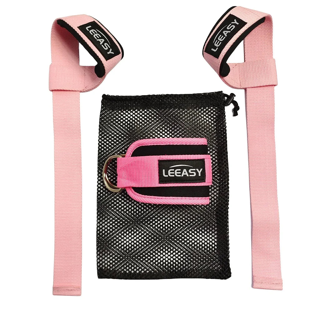 Lifting Straps Gym Ankle Shackles Bodybuilding Deadlift Powerlifting Belt and Sport Cuff Sports Safety Support Training Straps